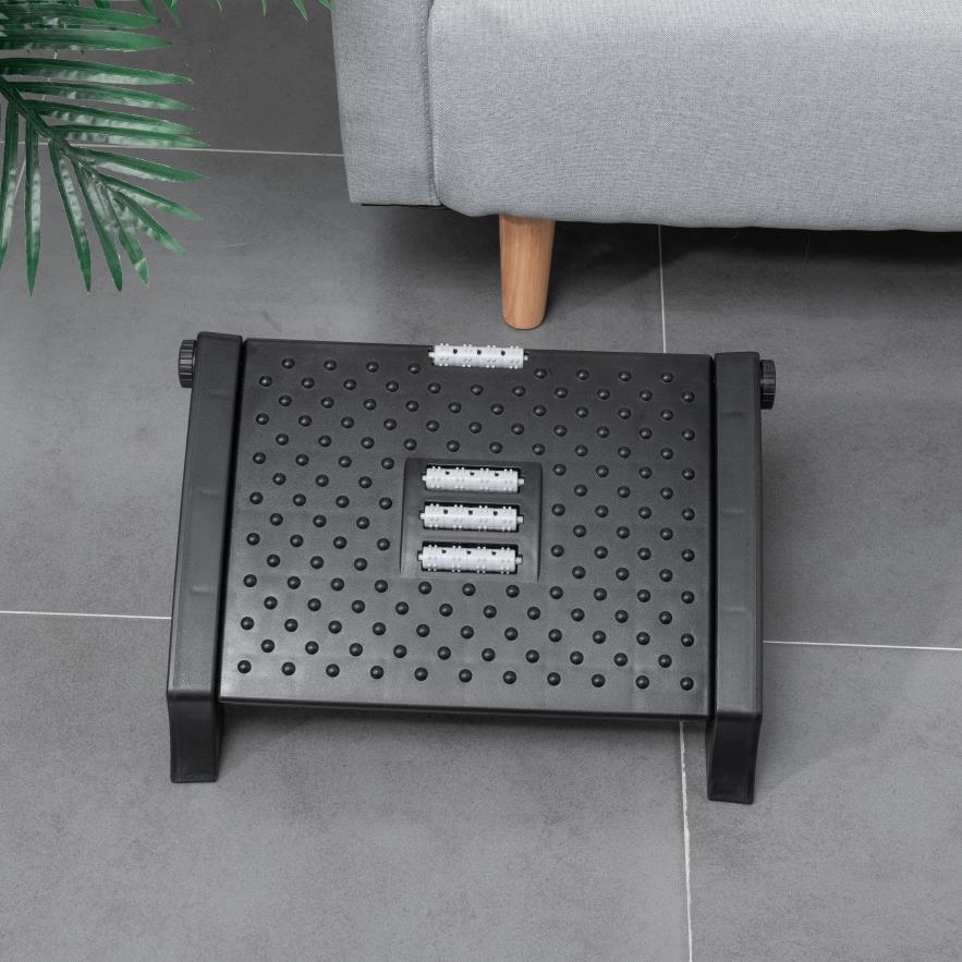 Foot Rest Stool Adjustable Foot Stepping Platform With Rollers