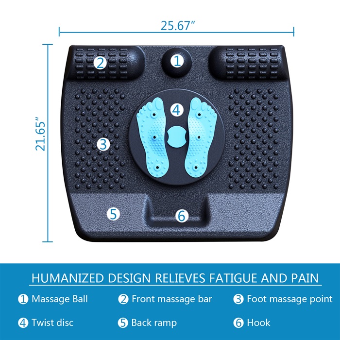 Anti-fatigue mat with twisting disc