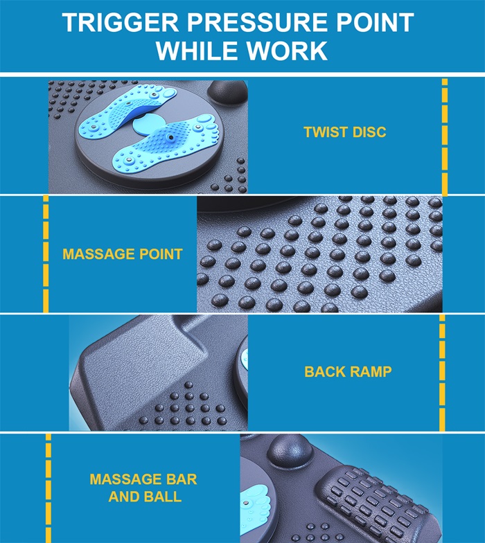 Anti-fatigue mat with twisting disc