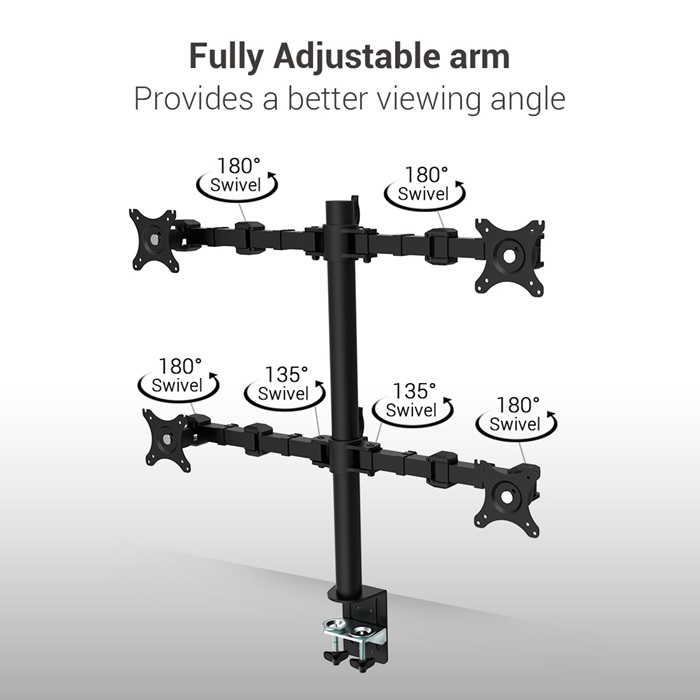 Pole Held Articulating Monitor Arm