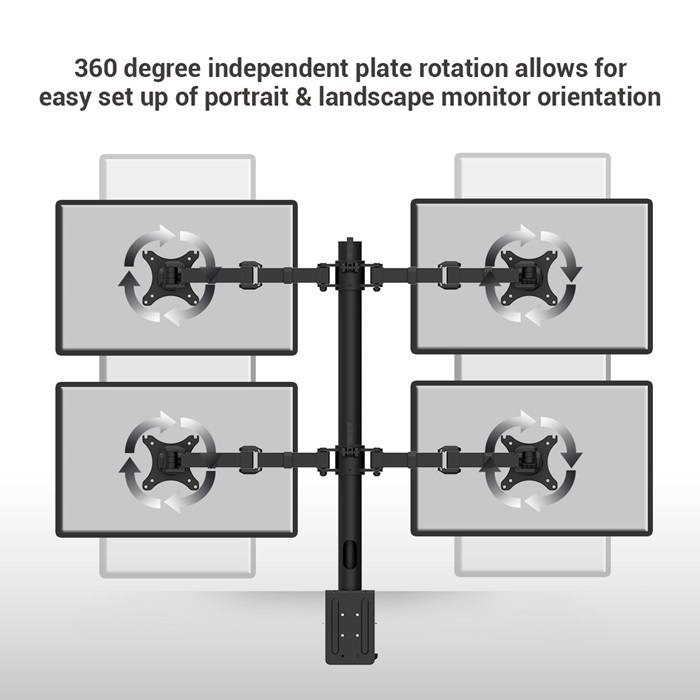 Pole Held Articulating Monitor Arm