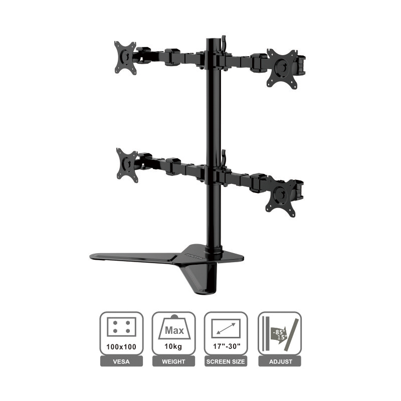 Pole Held Articulating Monitor ArmQuad Monitor